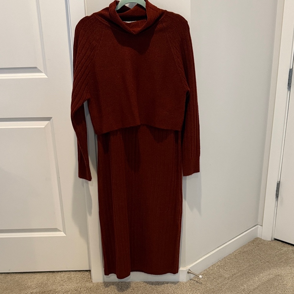 Coldwater Creek Deep Red Knit Dress